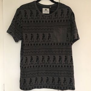 On the byas patterned pot shirt